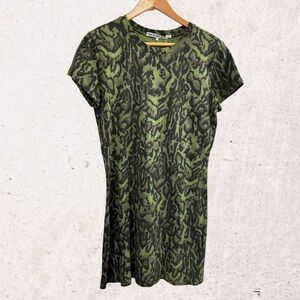 Pam & Gela Green Graphic Mini Dress